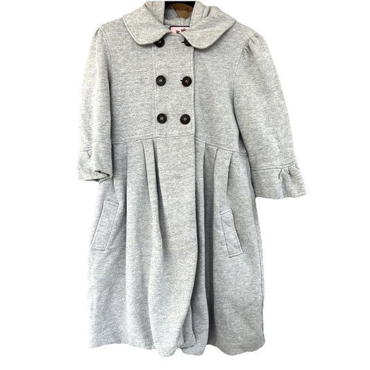 Juicy Couture Peacoat Jacket (M) Y2K Coat Hooded Empire Waist Double Breast VTG