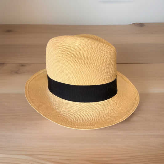 J Crew Panama Hat Straw Fedora S M Genuine Ecuador Unisex Summer Classic