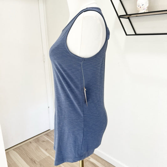 Title Nine Sleeveless Tank Top XS Blue Athletic Tunic Bali Golf Open Back