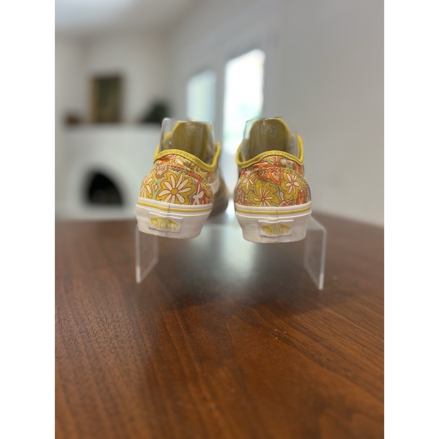 Vans Era Psychedelic Resort Passion Fruit Yellow Floral Women Skate Shoes Size 6