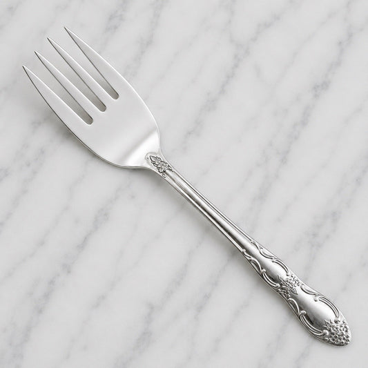 Oneida VENUS Meat Serving Fork Silver Romantic Ornate Victorian Art Nouveau