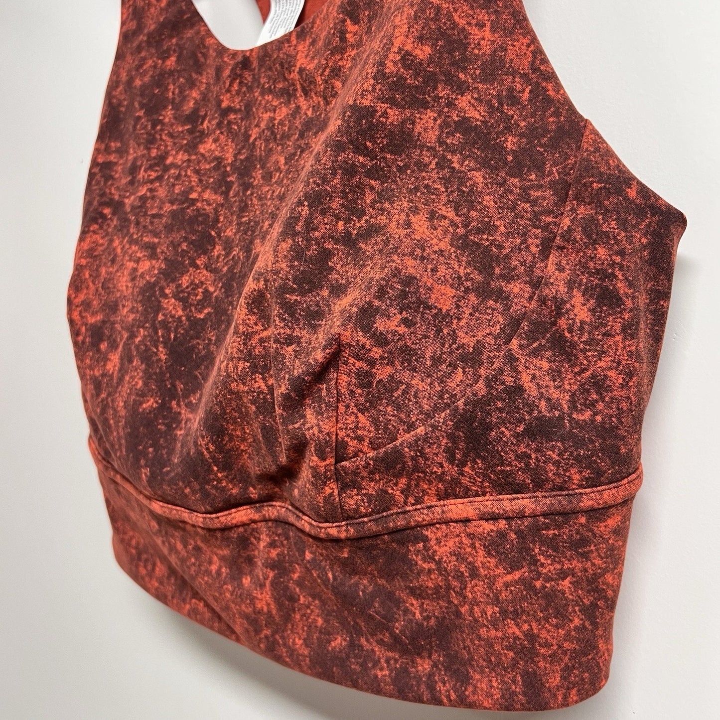 Lululemon XL Wunder Train Longline Sports Bra (14) Red Full Coverage Racer Back