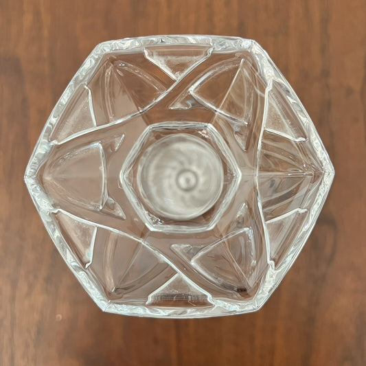 Pair of Marquis By Waterford Fine Cut Crystal Reversible Vase Candle Holder 7”