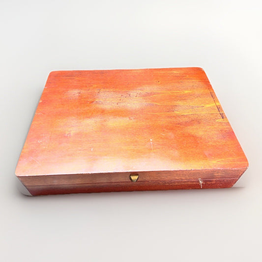 Vintage MCM Nakens Tarnish Resistant Silverware Chest 15.5”l x 11”d x 3.25”t