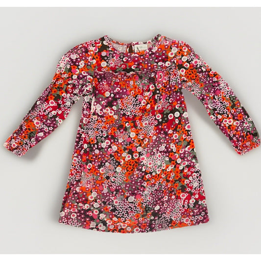 Hanna Andersson 110/5T Crochet Flower Power Long Sleeve Cotton Girls Dress Retro