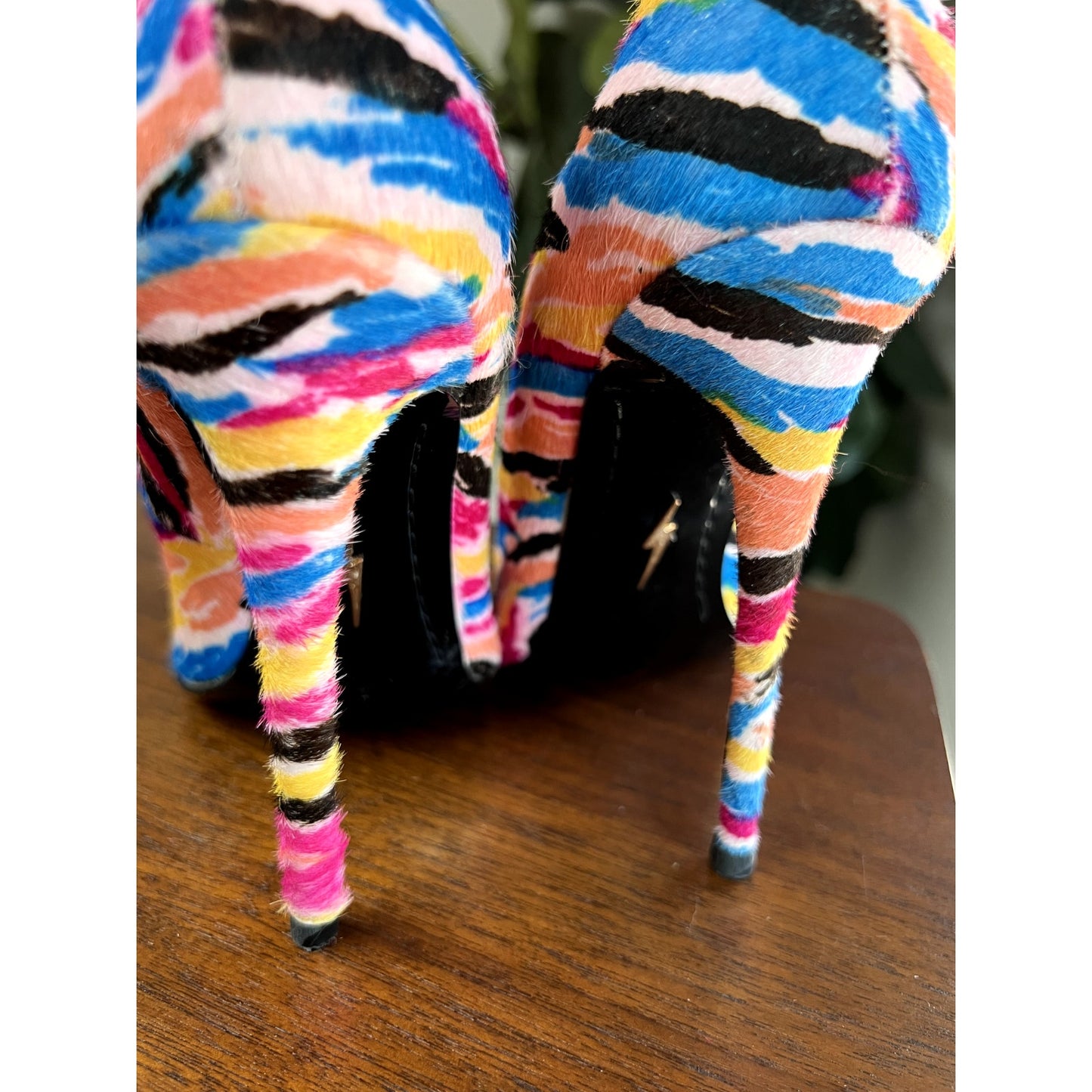 Lust for Life Kash Wild Multi Pony Fur Pumps Size 8 Lulu's Party Stiletto Heels