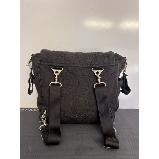 PETUNIA PICKLE BOTTOM Black Quilted Boxy Backpack, Diaper Bag