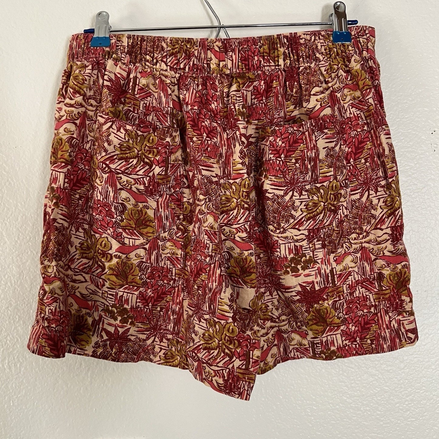 Anthropologie Joie Tropical Print Linen Blend High Rise Shorts (L 31”) Vacation