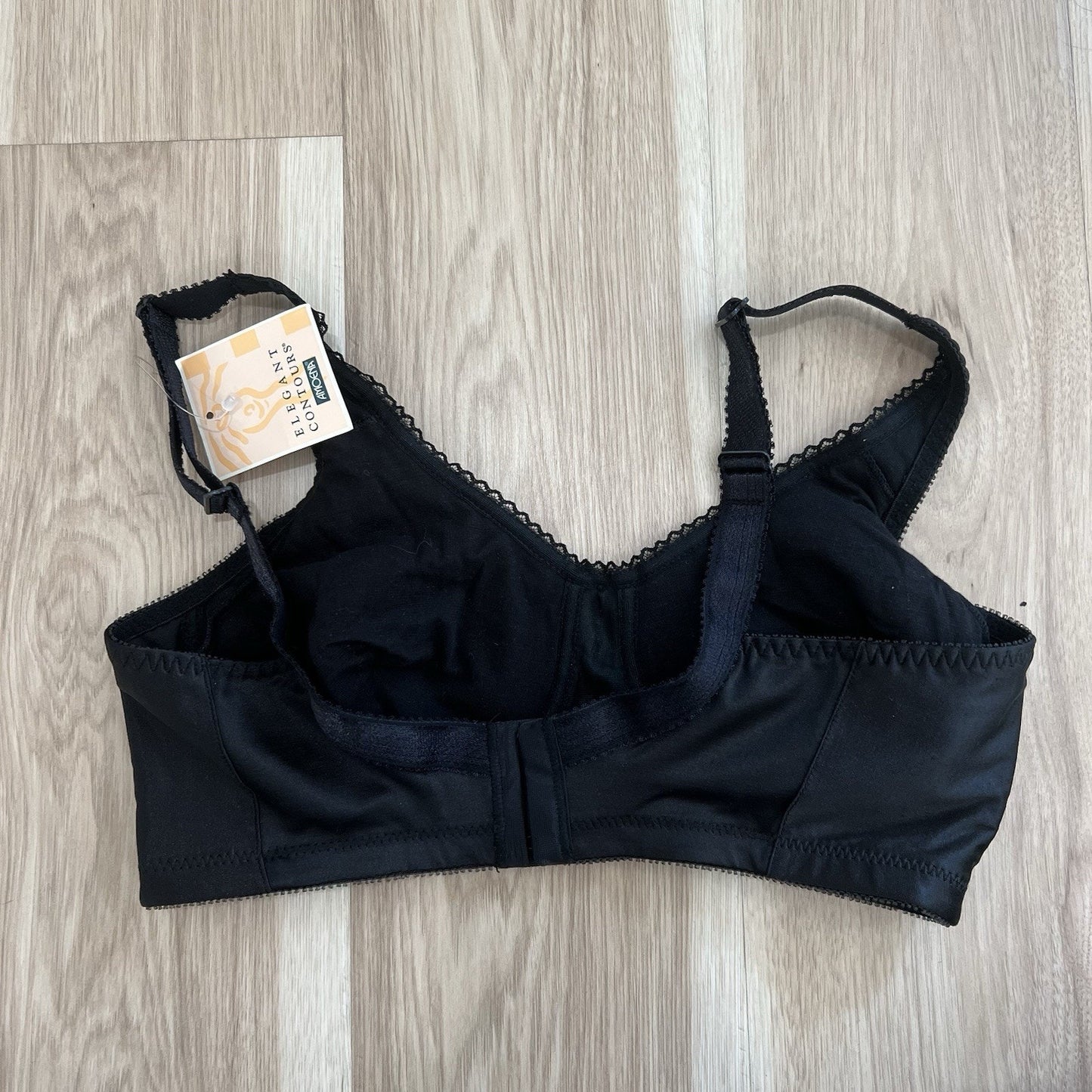 Amoena Bella 36C Mastectomy Pocket Bra Soft Cup Black Wireless 2114 Post Surgery