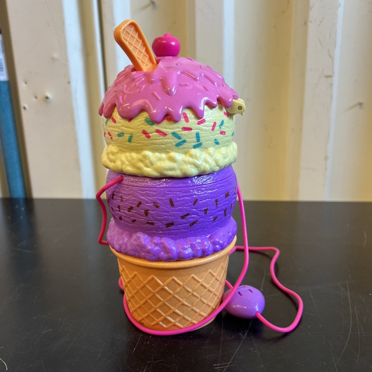 Polly Pocket Spin ‘n Surprise Compact Playset Ice Cream Cone Shape Playground