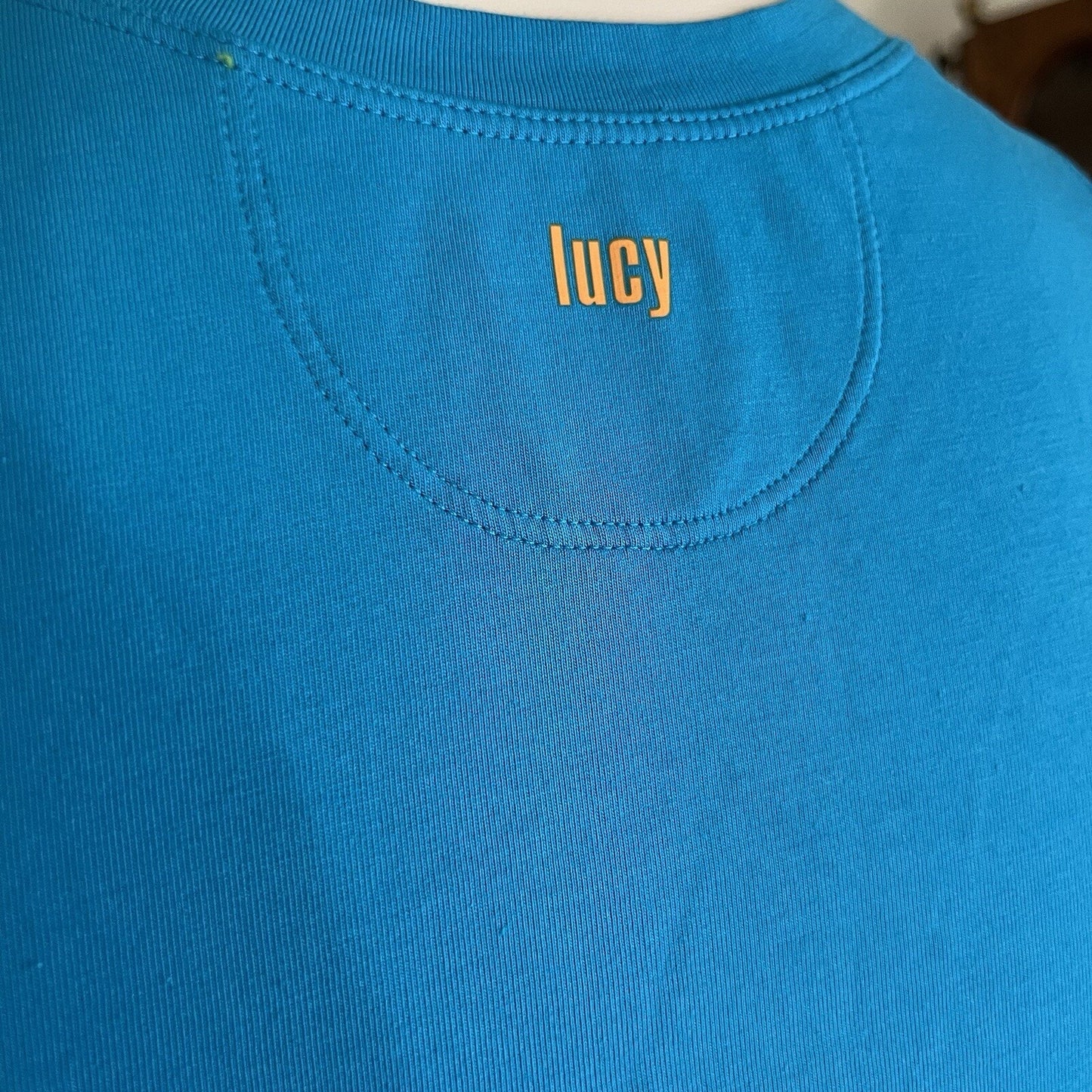 Lucy Tank Top Women (S) Blue Lucy Stretch Sleeveless Shirt Yoga Athletic Run Gym