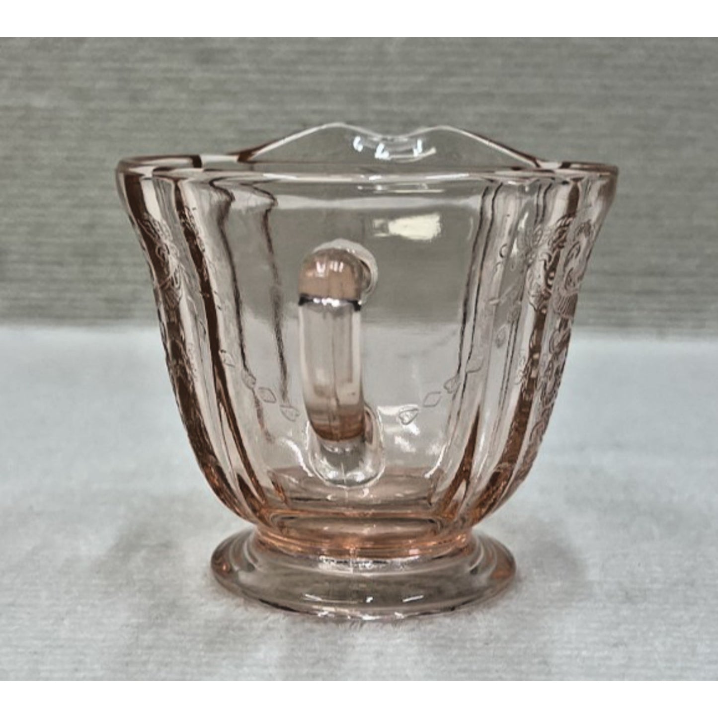 1980s Indiana Glass Pink Madrid Pattern Creamer Replacement Made in USA