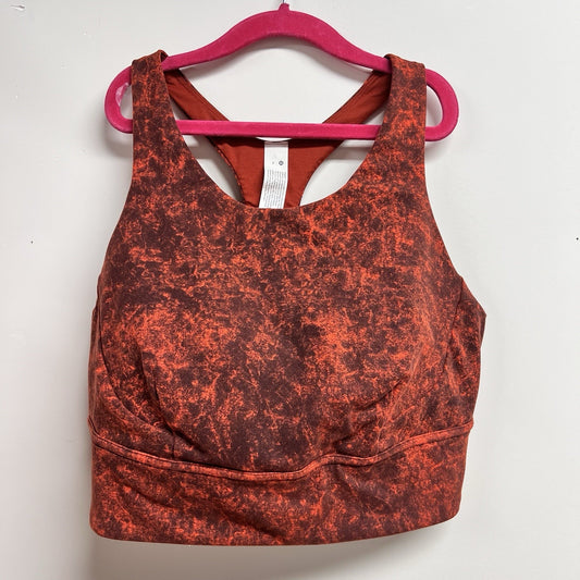 Lululemon XL Wunder Train Longline Sports Bra (14) Red Full Coverage Racer Back
