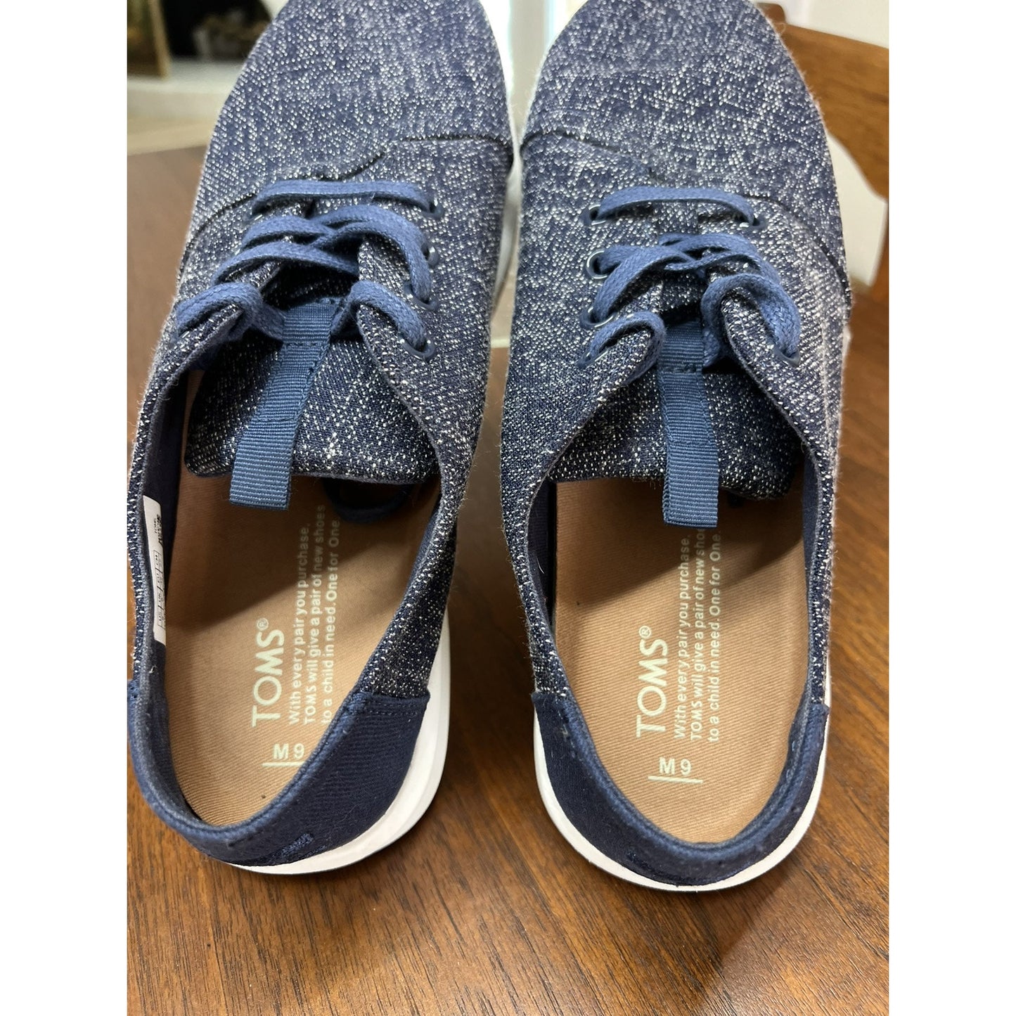 Toms Del Rey Navy Men’s Sneaker Size 9