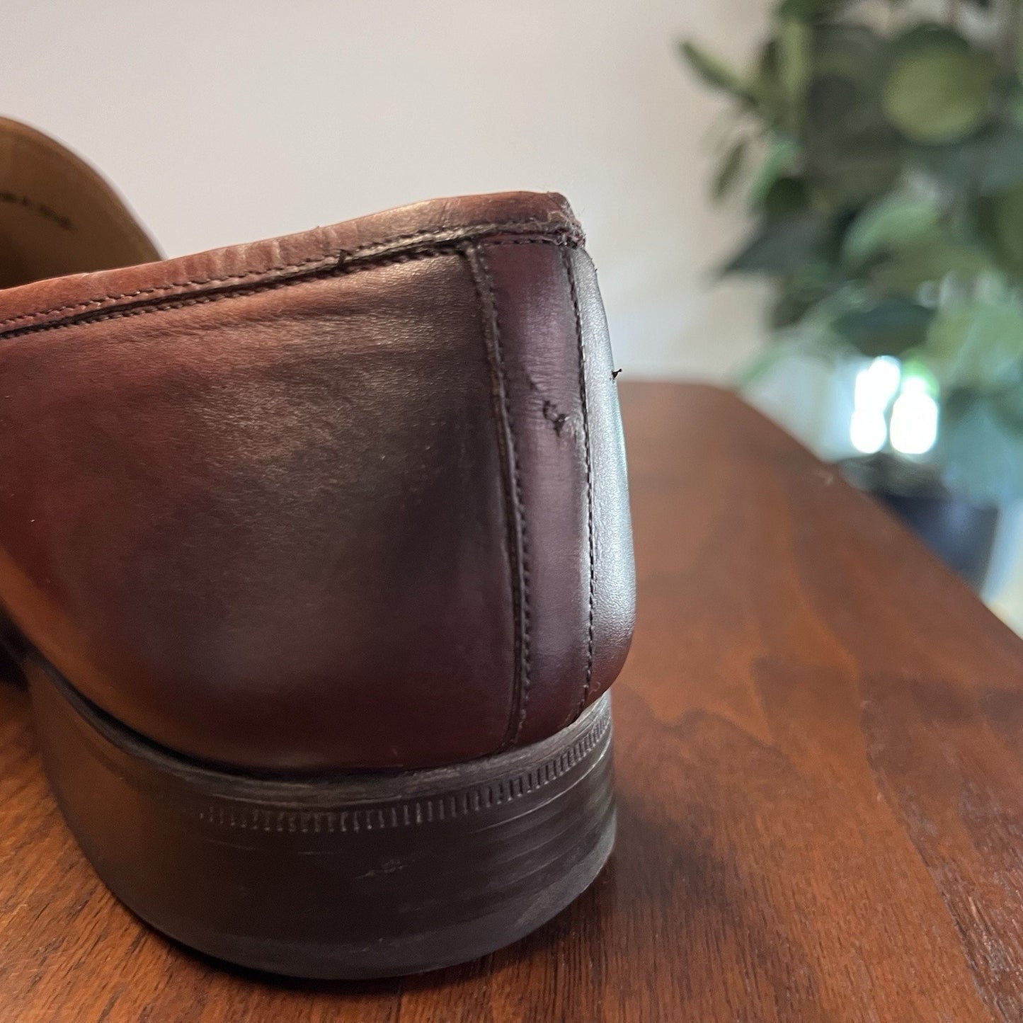 Magnanni Walden 11M Slip On Penny Loafer 15447 Mahogany Leather Dress Shoe