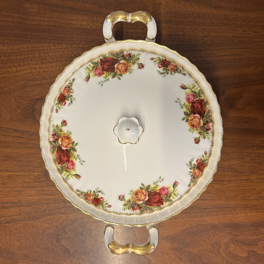 Royal Albert Old Country Roses Round Covered Vegetable Serving Bowl Bone China