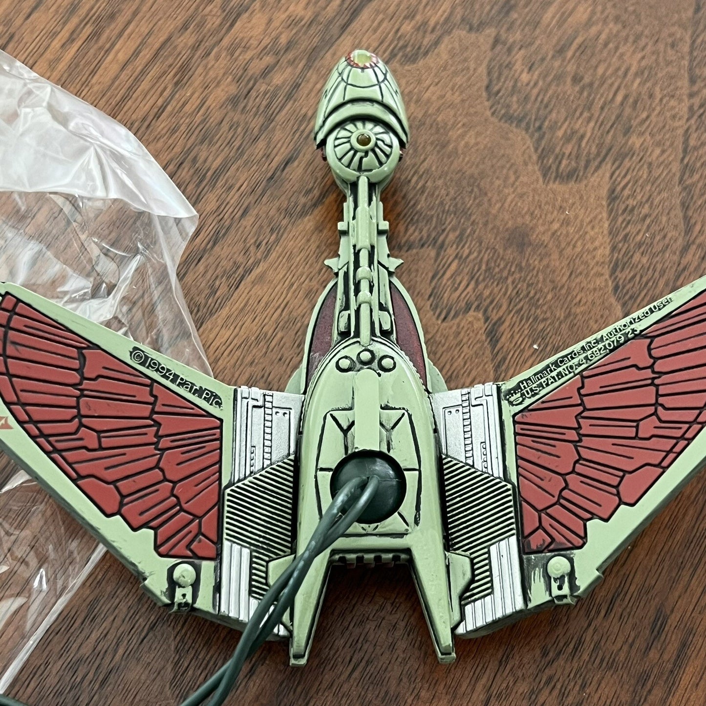 1994 Klingon Bird Of Prey Hallmark Magic Christmas Ornament Star Trek TNG Rare