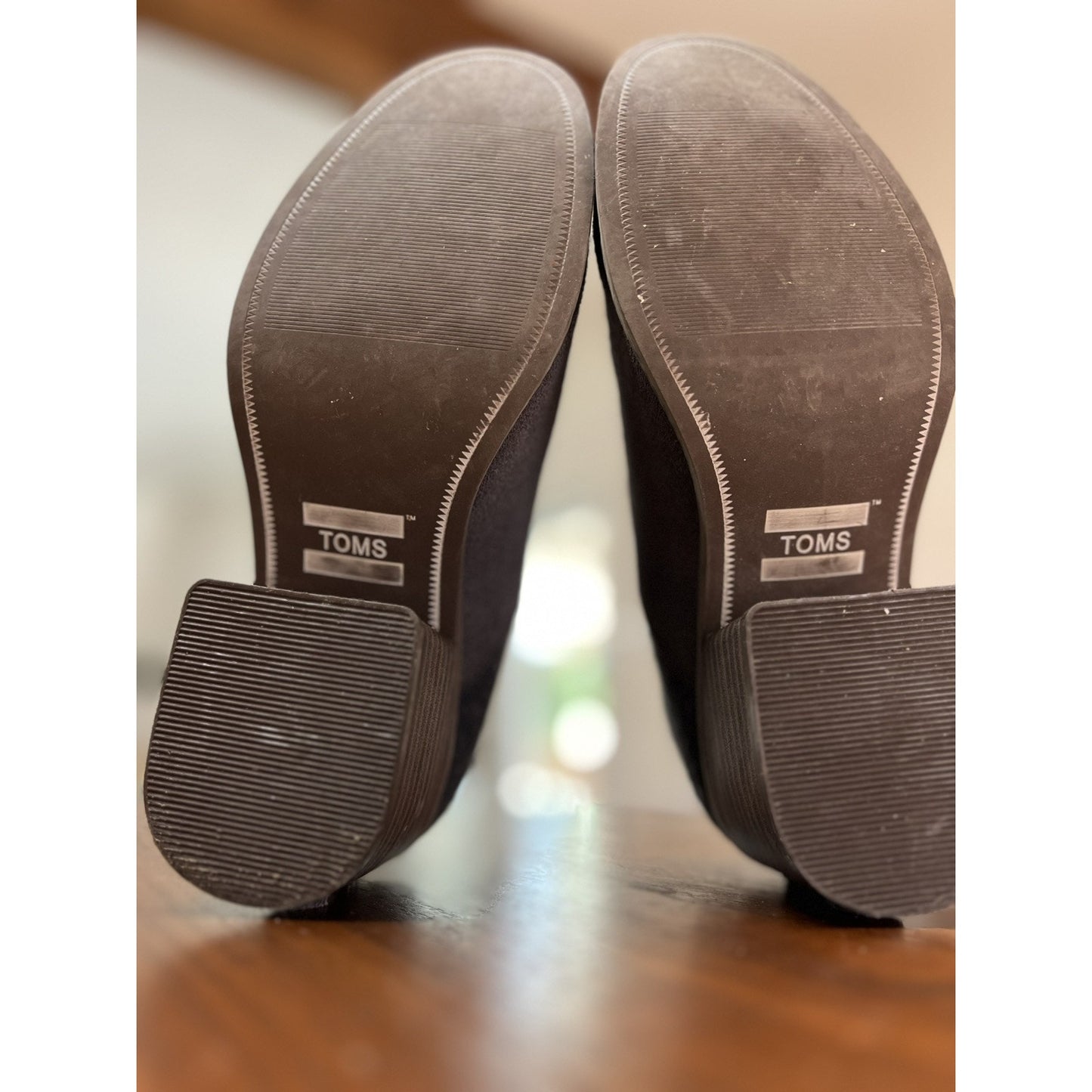 Toms Lacy Bootie Ankle Boot Gray Suede Felt Zipper Women’s Size 6