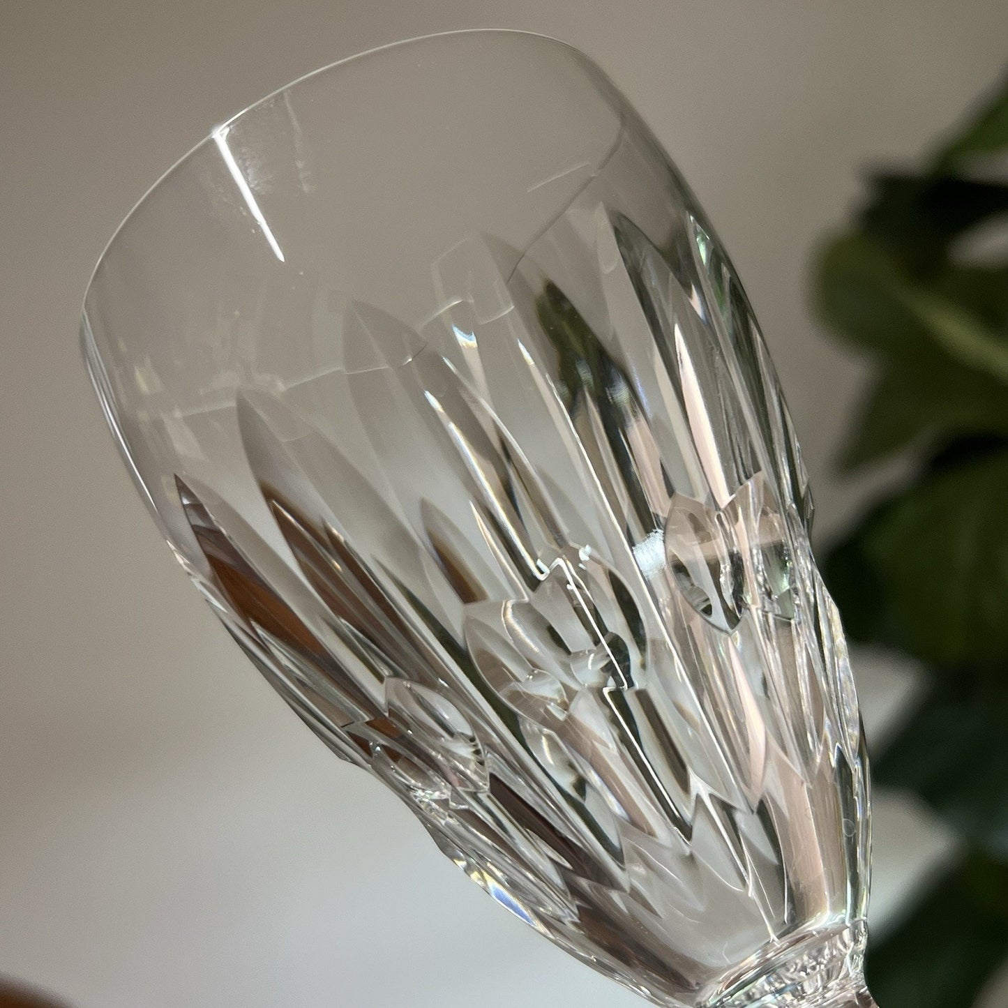 6 x Baccarat Auteuil Claret Wine Glasses Crystal France Vintage Barware