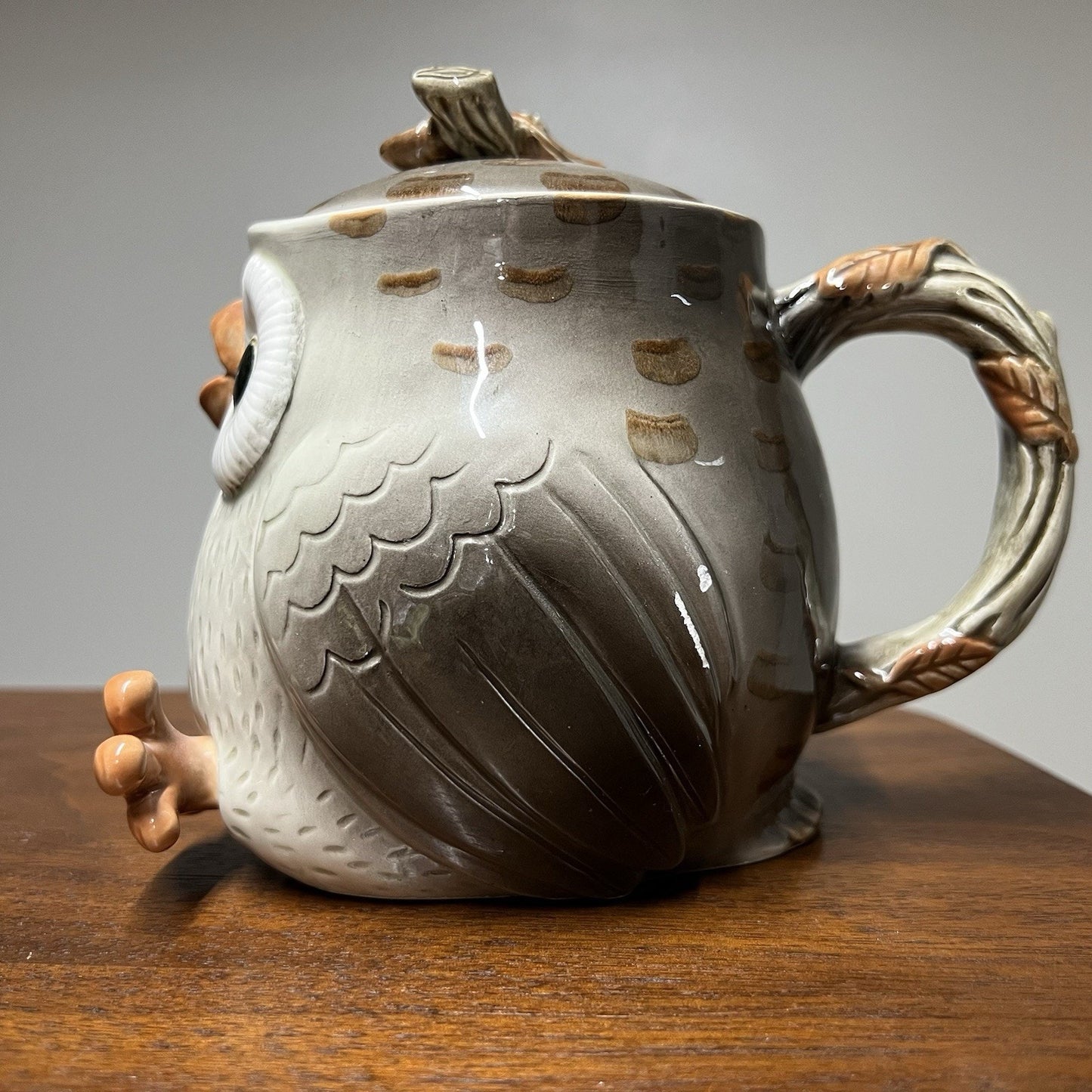 FITZ & FLOYD Owl Tea Pot *imperfect*