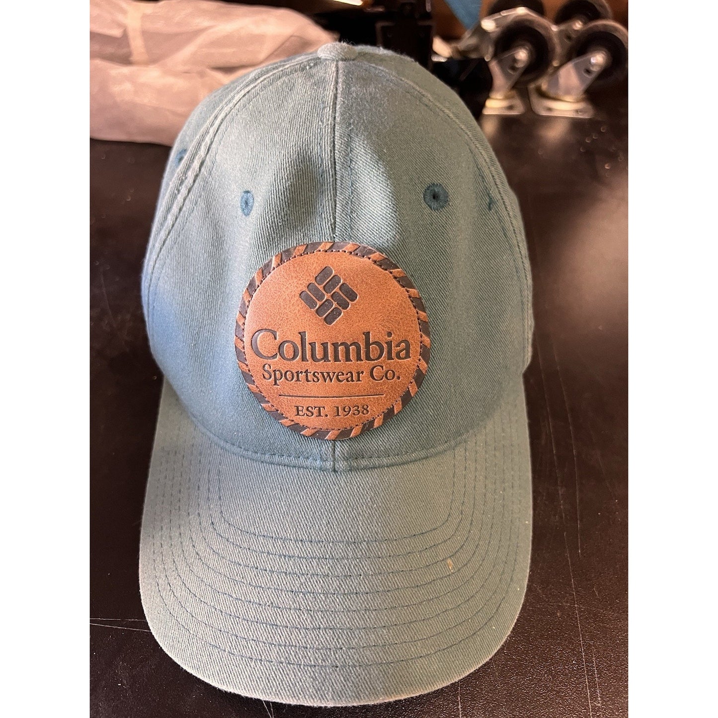 Columbia One Size Gray/Green Logo Hat