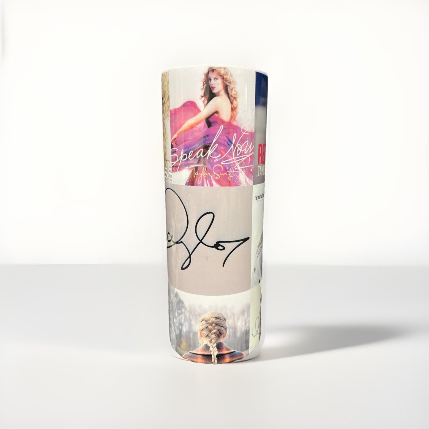 Taylor Swift Album Collage Stainless Steel Double Wall 20oz Skinny Tumbler