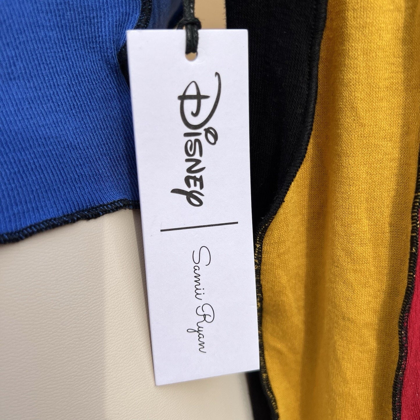 NWT Samii Ryan (M) Mickey Mouse Disney Long Sleeve Top Color Block Retro y2k