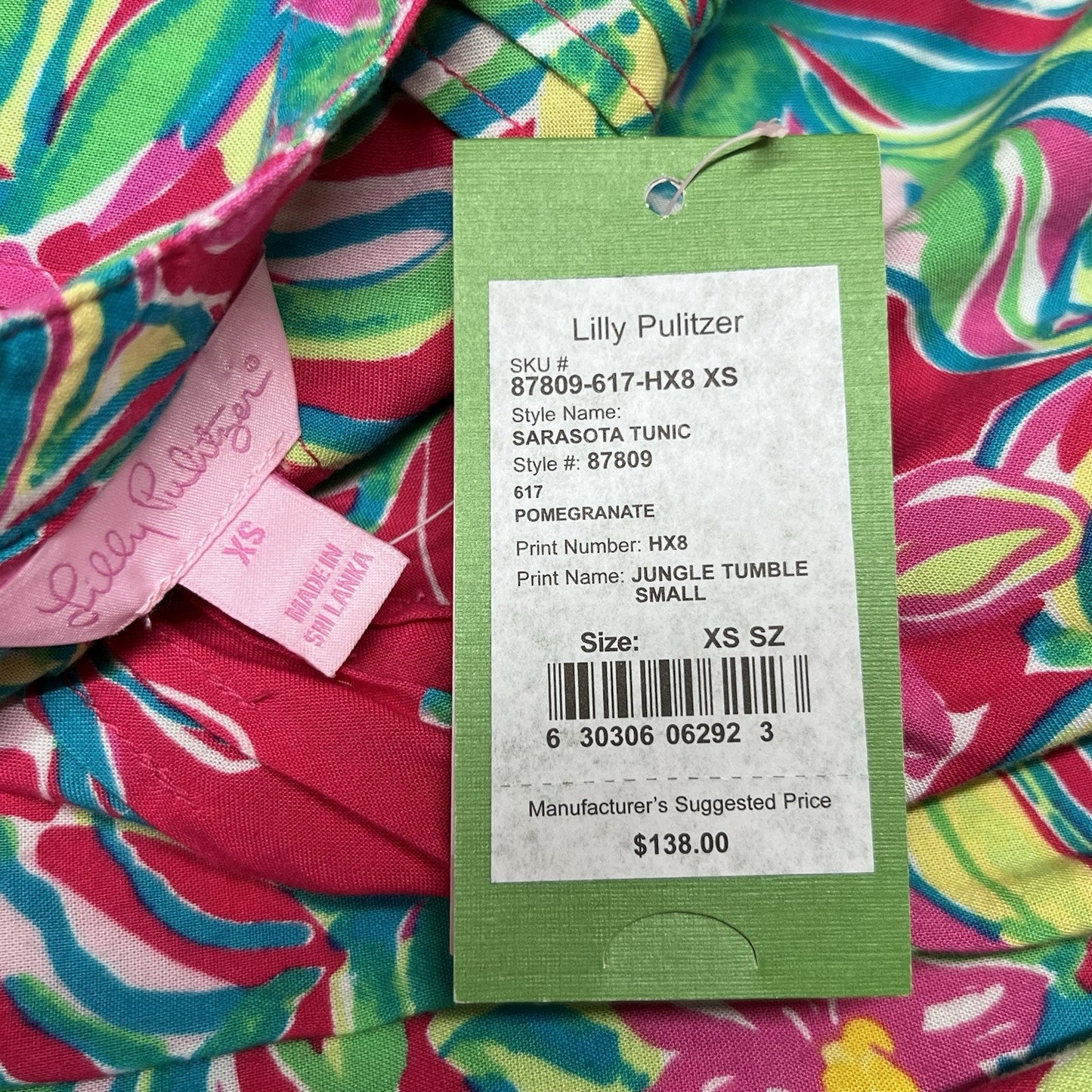 NWT $138 Lilly Pulitzer XS Tunic Tropical Beach Vacation Resort Retro Cruise New