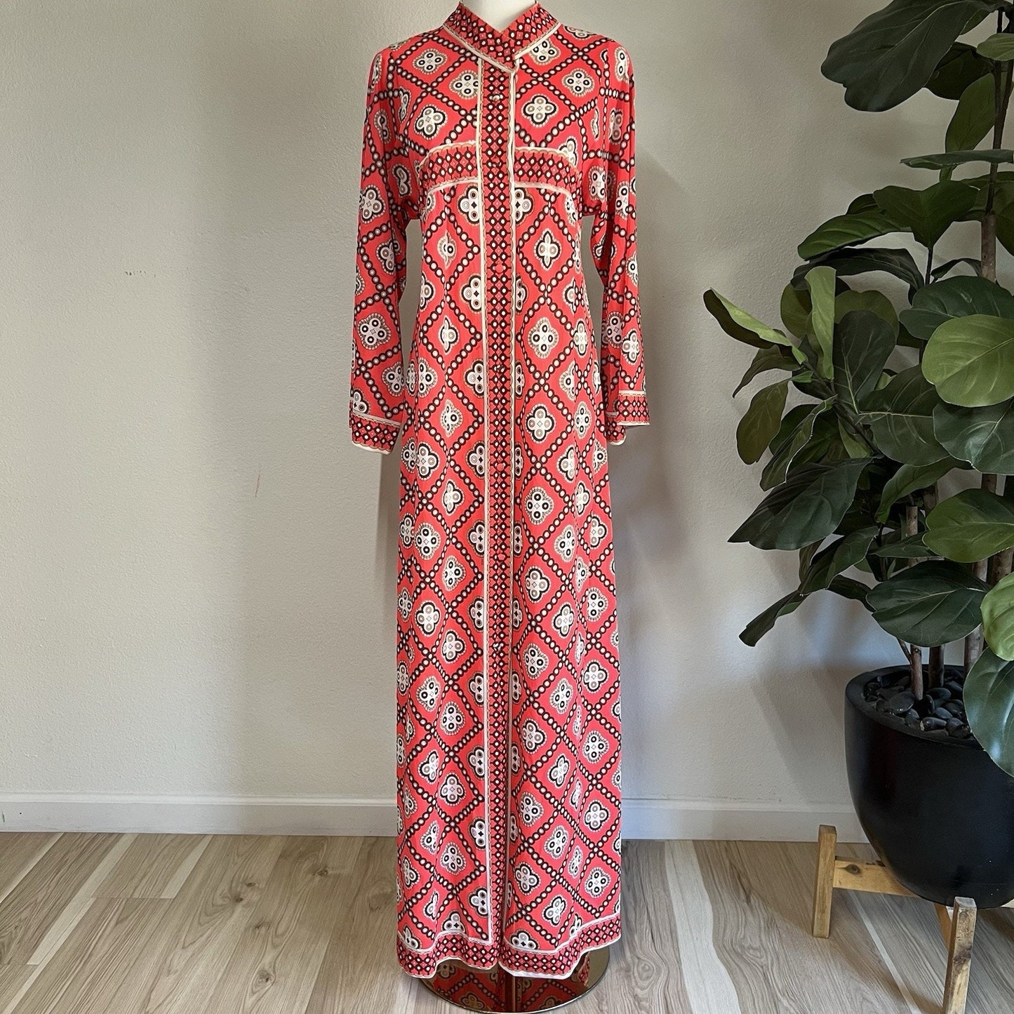 RARE Emilio Pucci Formfit Rogers EPFR Kimono Robe Hostess Gown Mod Psychedelic