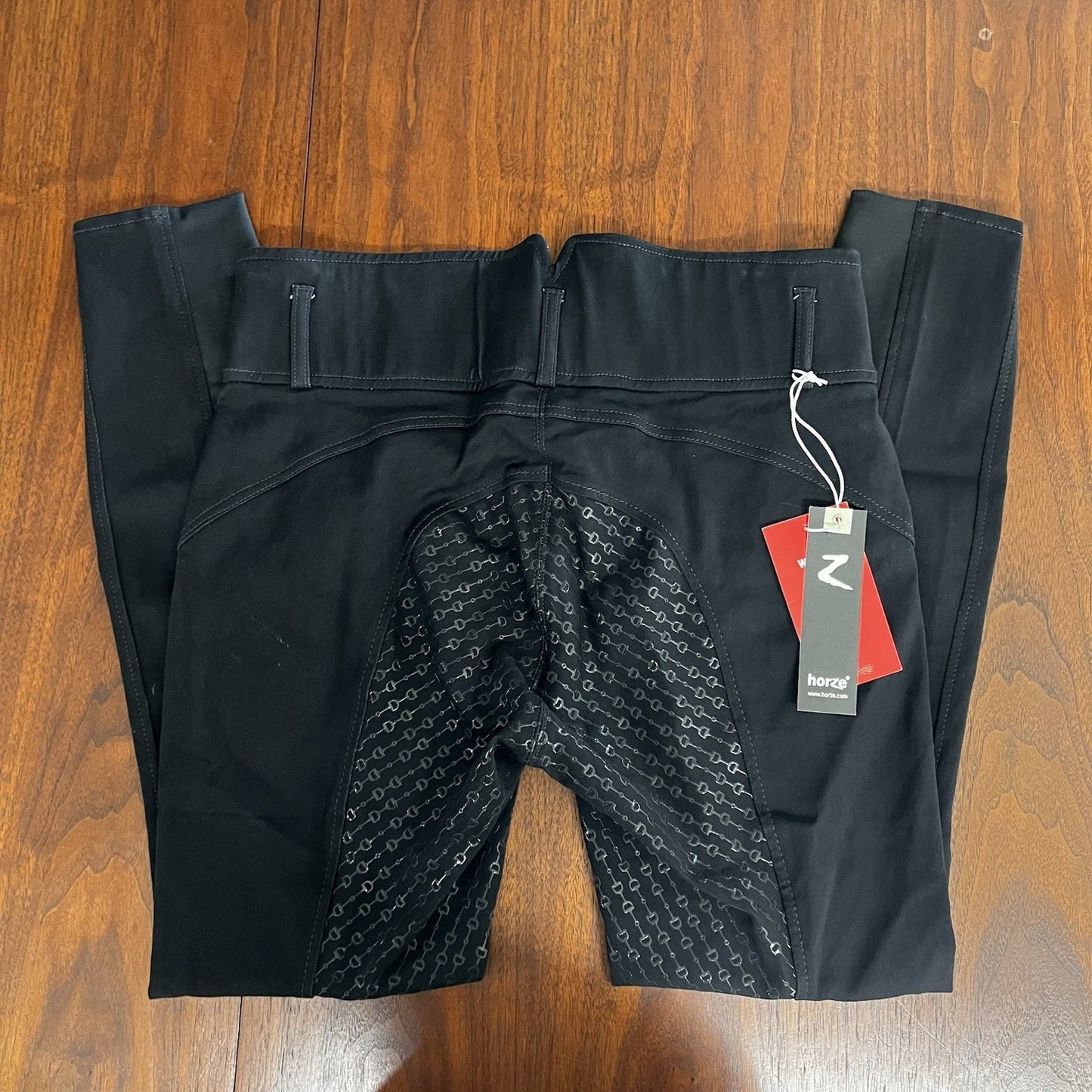 NWT Horze Daniela Breeches Sz 30 Silicone Grip Full Seat Black Womens Riding
