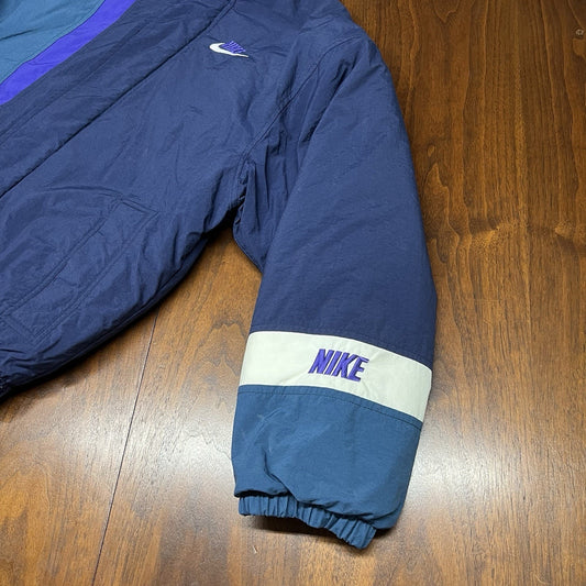 Vintage 90s Nike Colorblock Jacket Unisex (S) Thick Windbreaker Streetwear