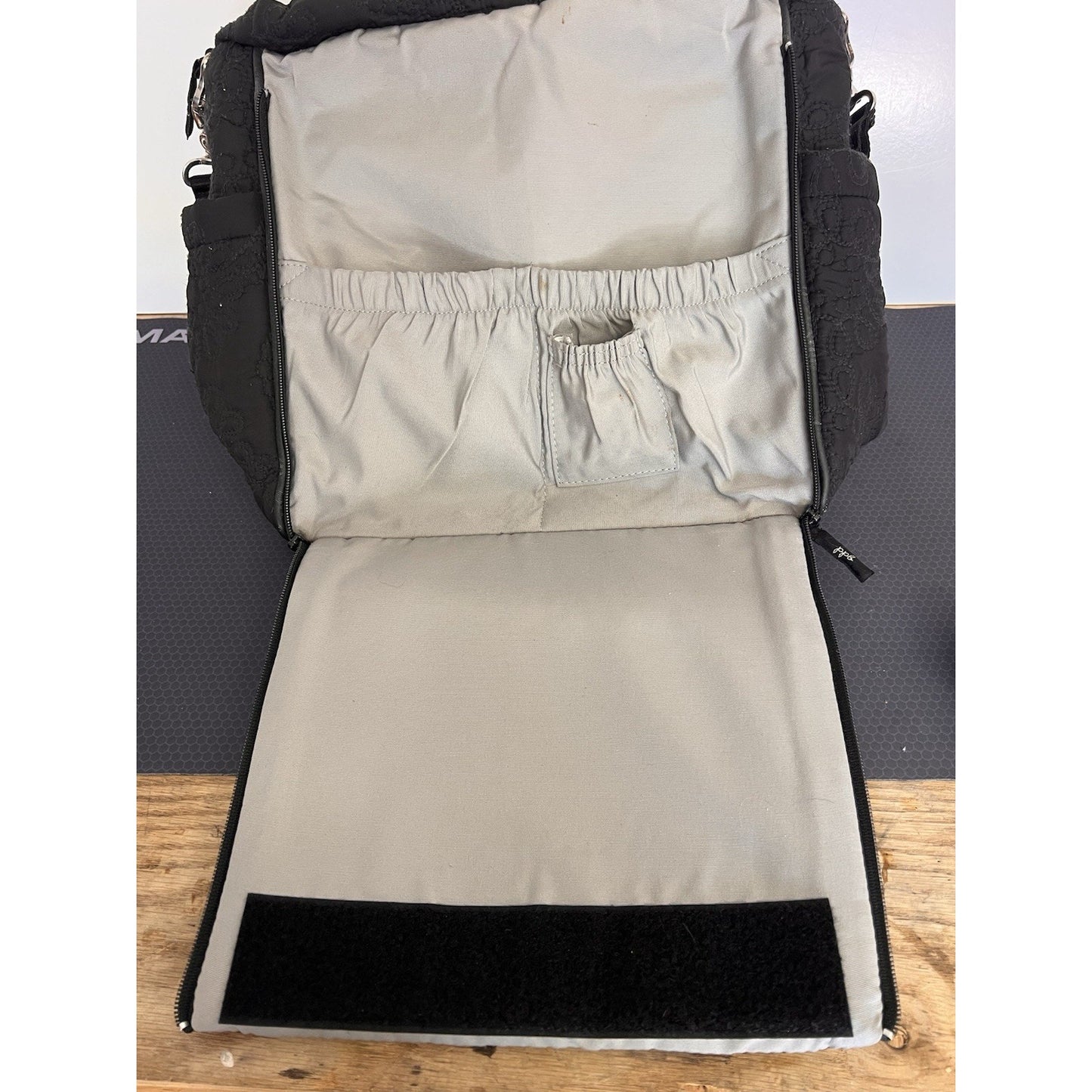 PETUNIA PICKLE BOTTOM Black Quilted Boxy Backpack, Diaper Bag