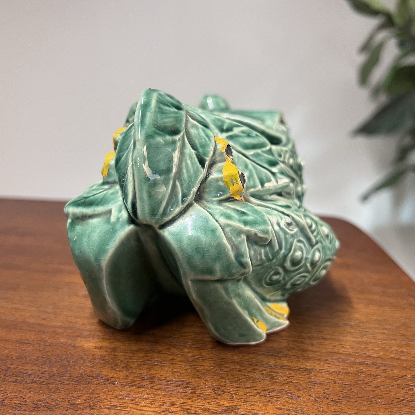 McCoy Large Green Frog Planter Pottery USA 8.25” 1950 MCM Retro Vintage