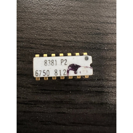 Vintage 1967 Ceramic DIP IC Side-Brazed Gold Core 14-Pin Military Spec Chip 6750