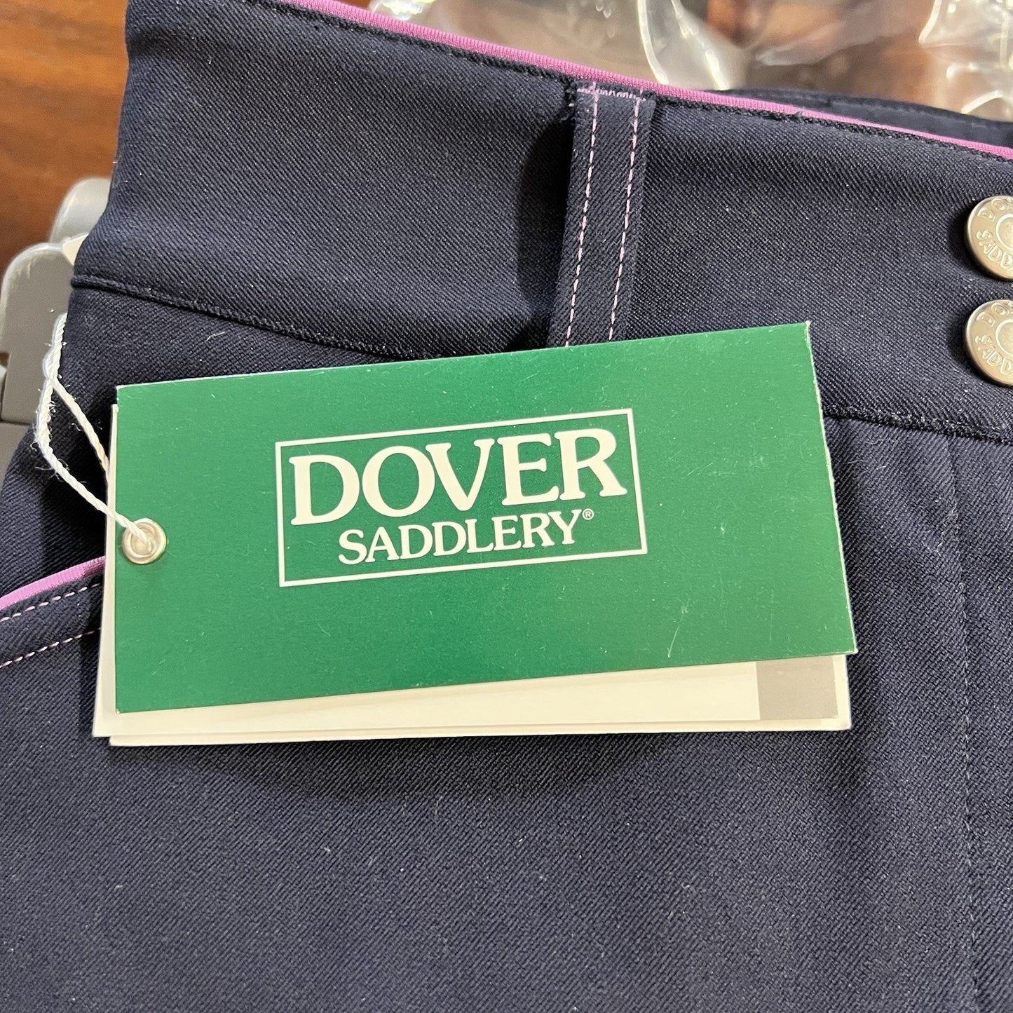 NWT Dover Saddlery Wellesley Breeches Girls 14 Horse Riding Purple Blue Pant