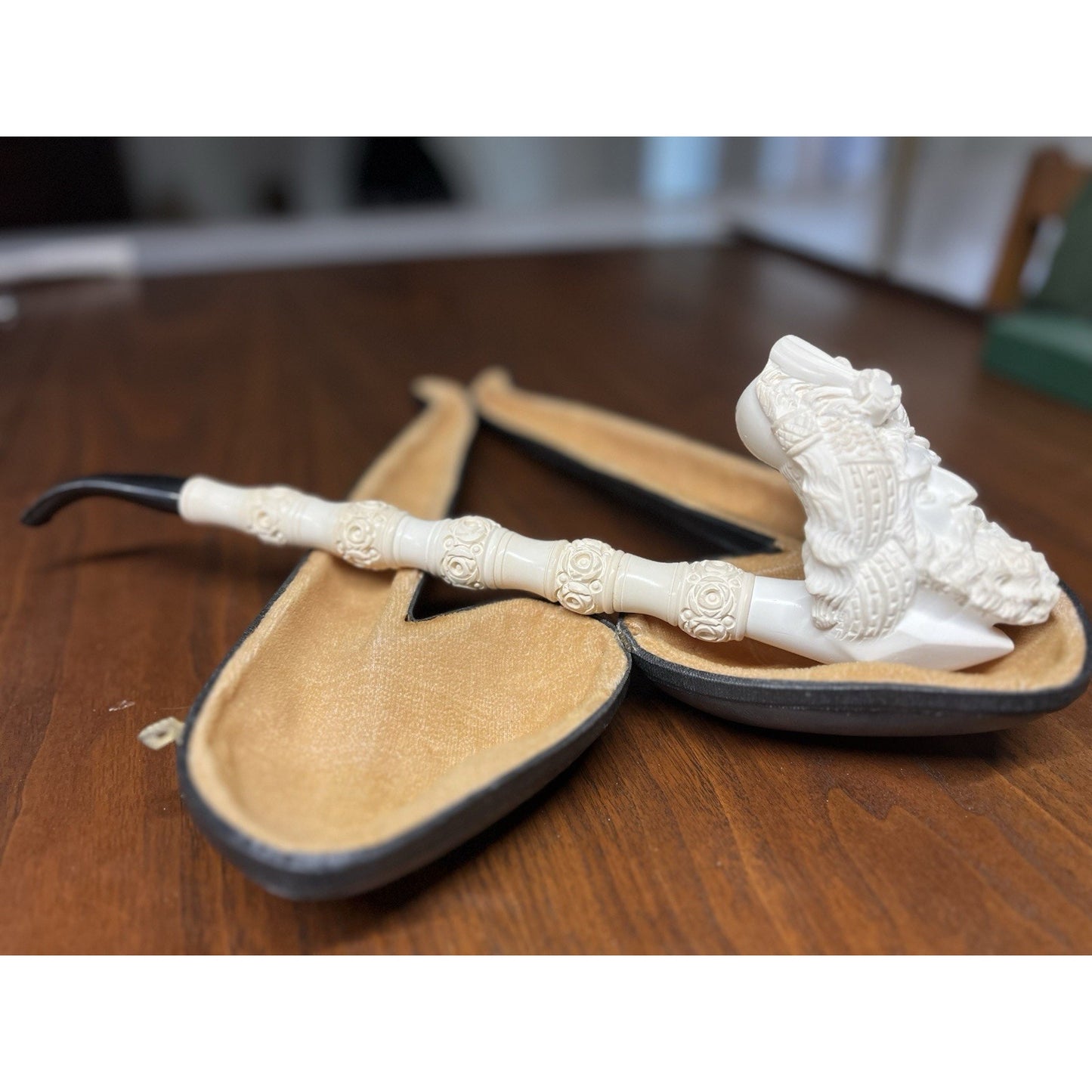 Vintage 15 in “Sultan” Meerschaum Handmade Artisan Estate Pipe w/ Case