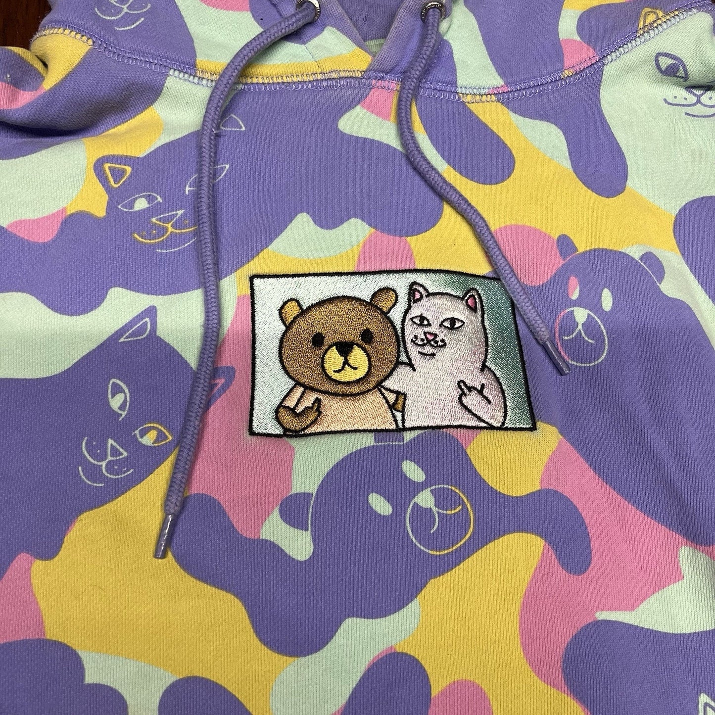 Ripndip x Teddy Fresh Hoodie Sweatpants Set (L) Unisex Pastel Camo Pullover