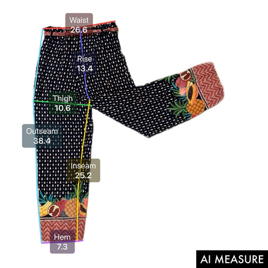 Anthropologie Farm Rio XS Paperbag Pants Refined Joggers Belted Tropical