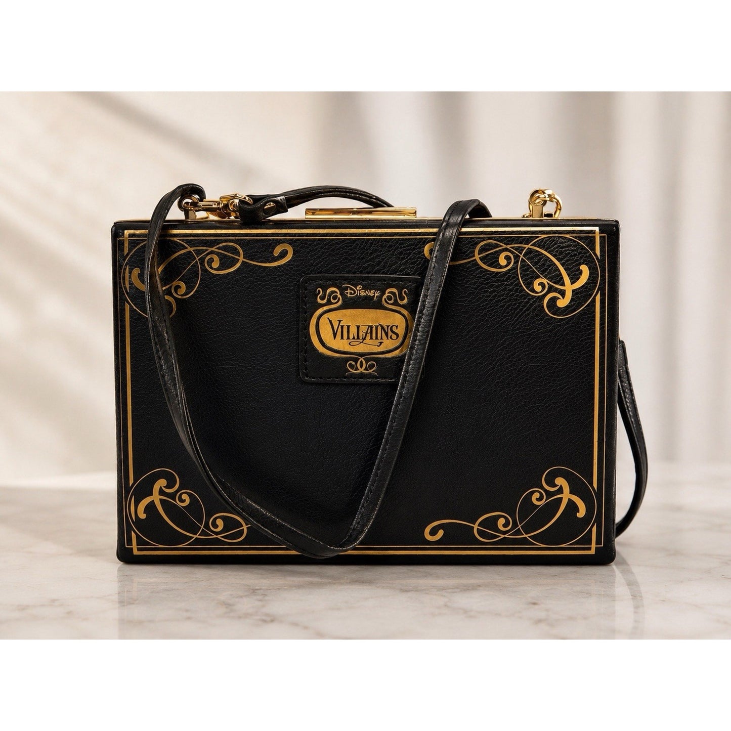Loungefly Disney Villains Stained Glass Book Clutch Crossbody Purse Spellbook
