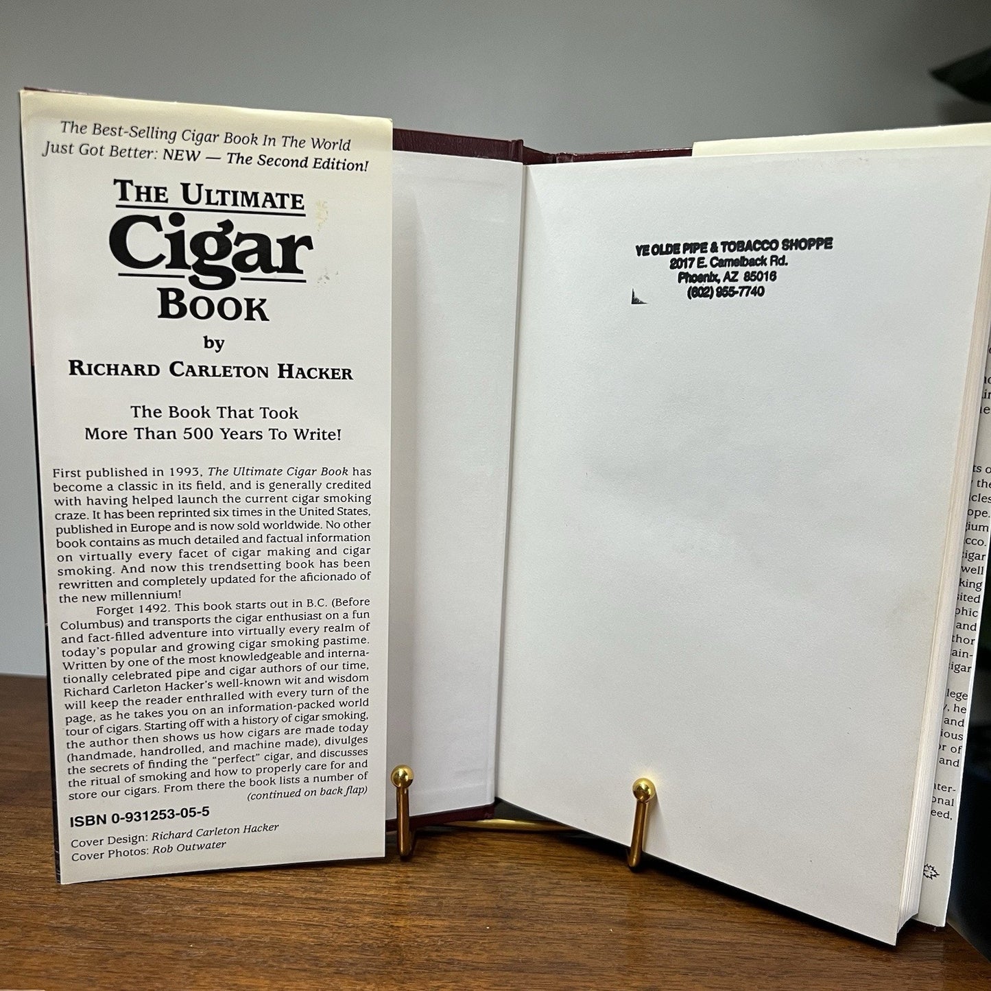Vintage The Ultimate Cigar Book 2nd Edition Hardcover by Richard Carleton Hacker