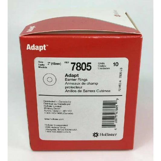 Hollister 7805 Adapt Moldable Ostomy Barrier Rings 2” (48mm) Box Of 10