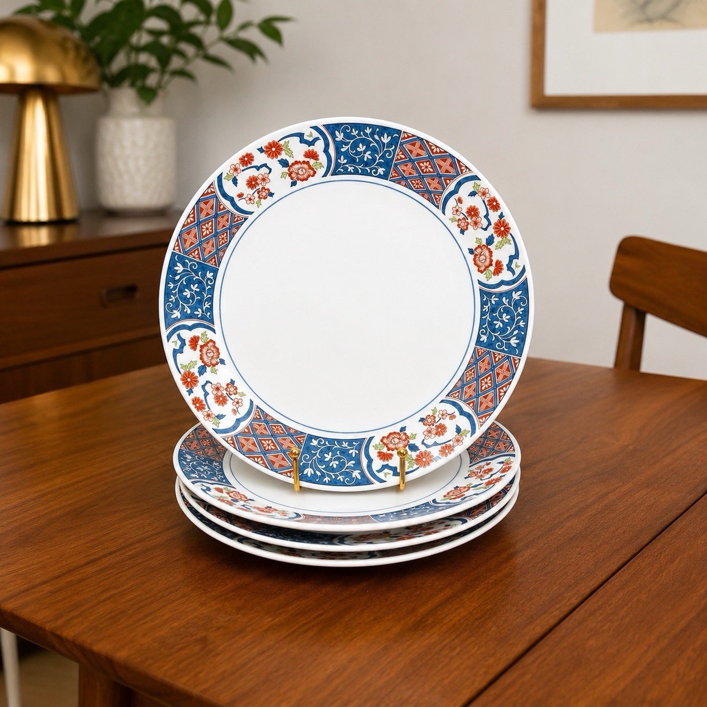 4 x Imari Noritake MING GARDEN Dinner Plates 10.5” Chinoiserie Japanese 9066