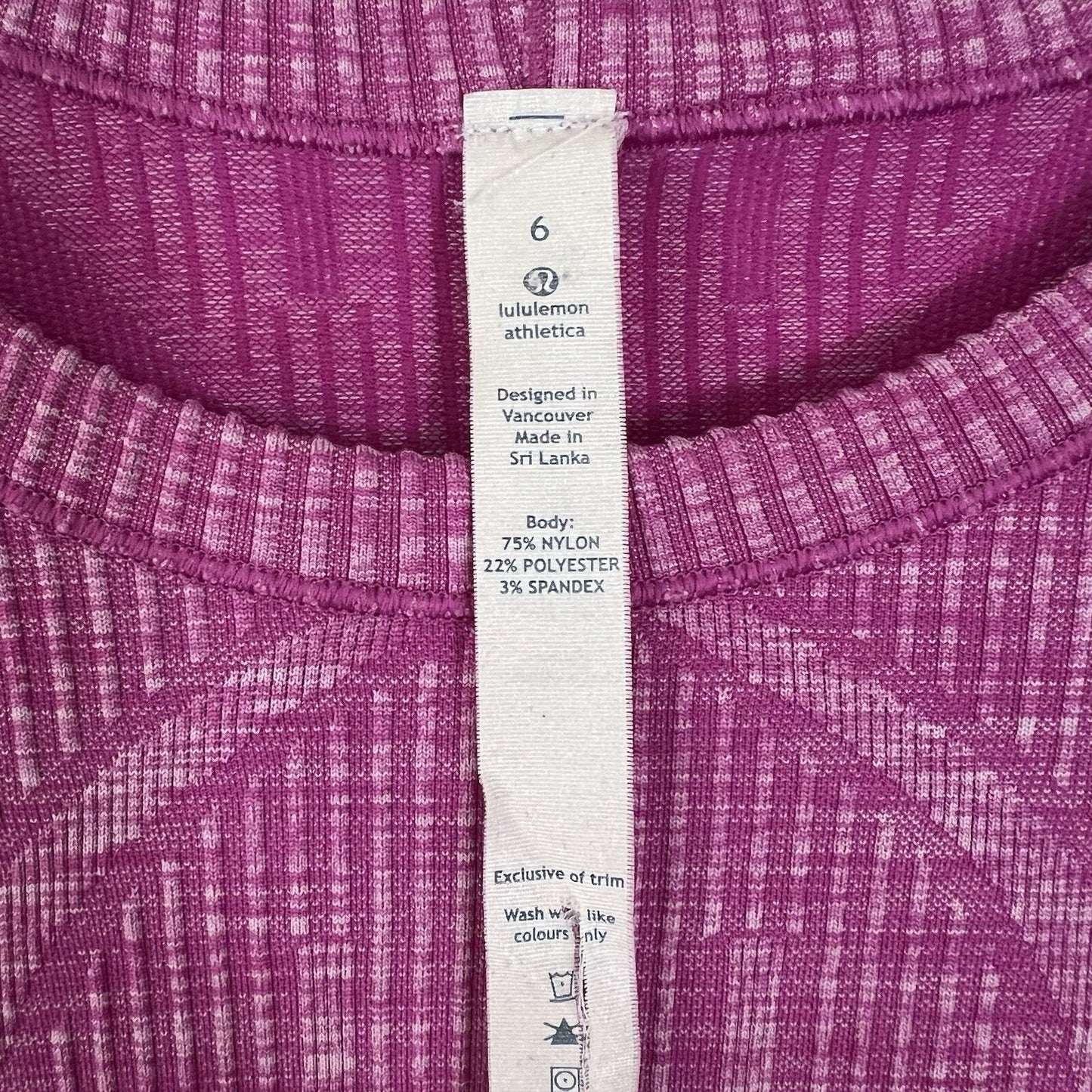 Sz 6/S Lululemon Rest Less Long Sleeve Pullover Shirt Running Yoga Thumbholes