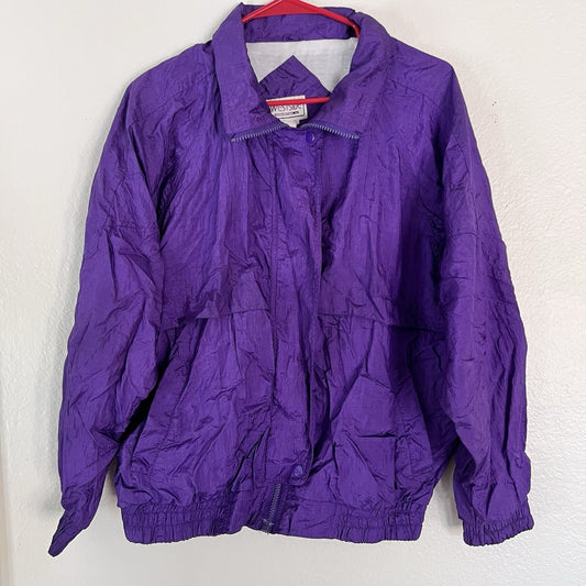 Retro Westside Connection Windbreaker Purple Ski Jacket 80s 90s Womens Vintage