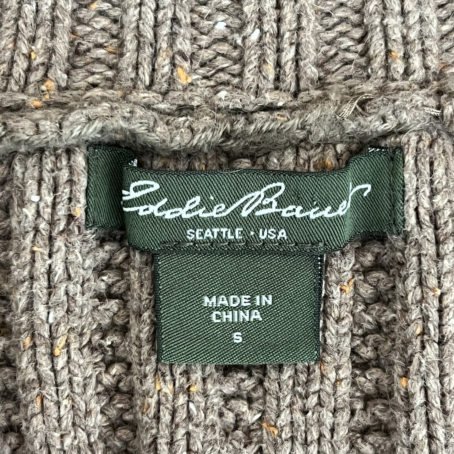 Eddie Bauer (S) Cable Knit Cardigan Heritage Academia Fisherman Grandpa Shawl