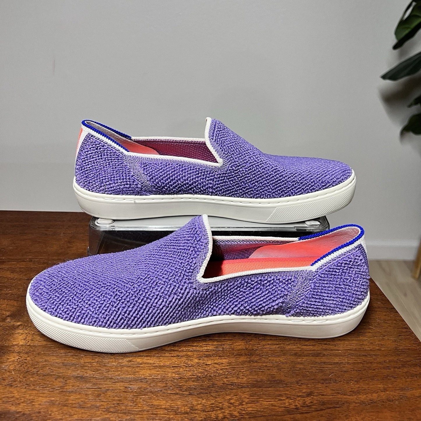 Rothy’s Terry Sneaker 7.5 Amethyst Purple Slip On Womens 38 EU