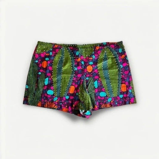 NWOT Cousin Earl 100% (M) Shorts Anthropologie Desert Cactus Southwest Festival