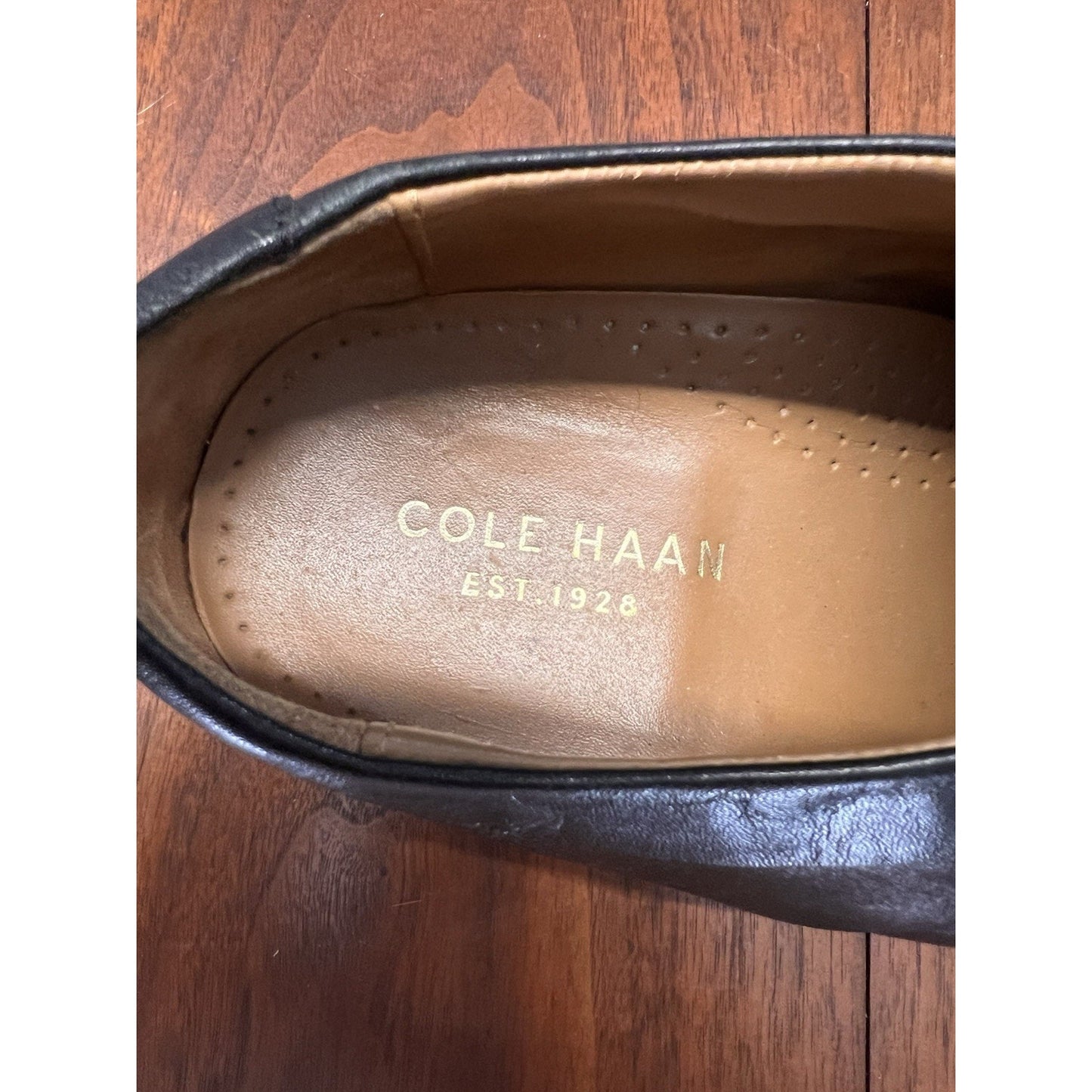 Cole Haan Black Leather Warren Cap Toe Oxford Dress Shoes Grand OS Mens Size 11