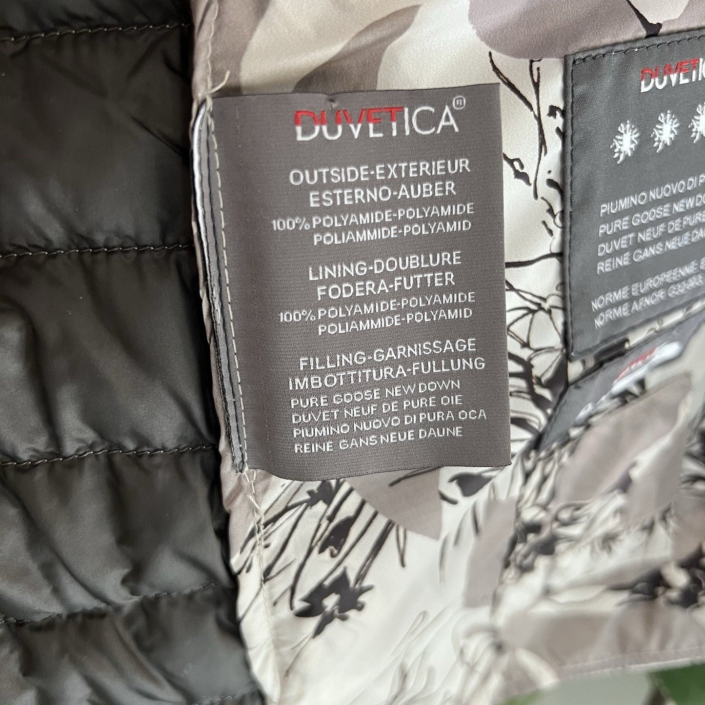 RARE Duvetica Half Short Sleeve Floral Goose Down Vest Puffer Designer Luxury