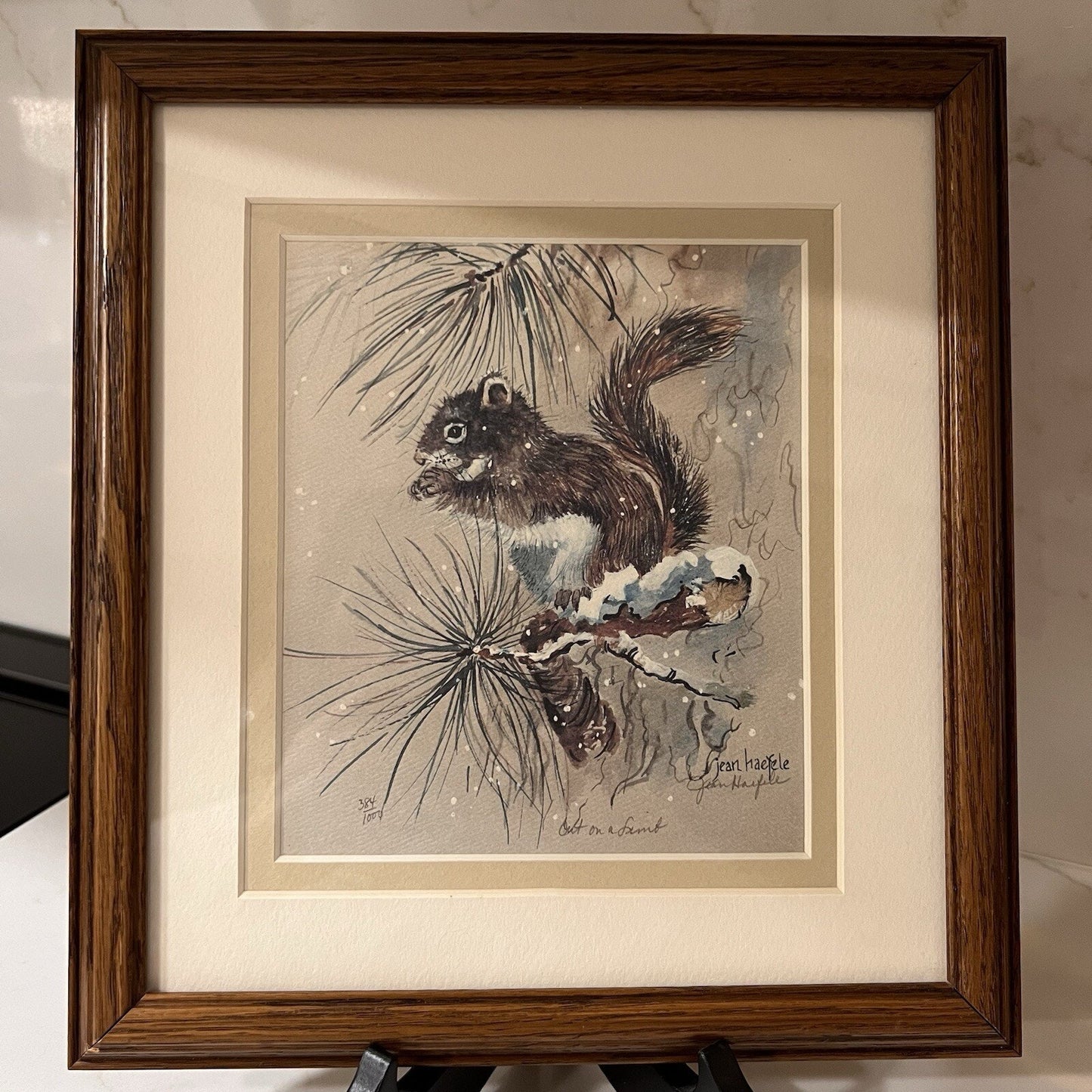 Jean Haefele Limited Edition Signed Print “Out On A Limb” 384/1000 Framed